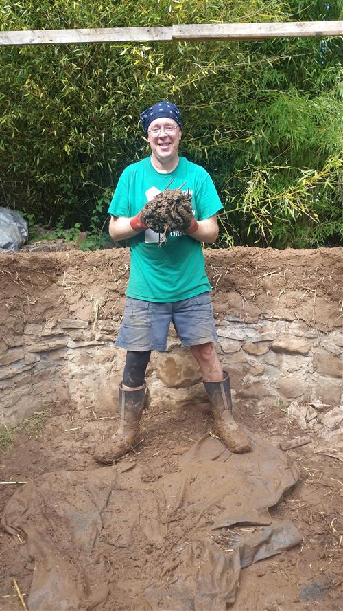 Cob mixture, ready to put on wall! 